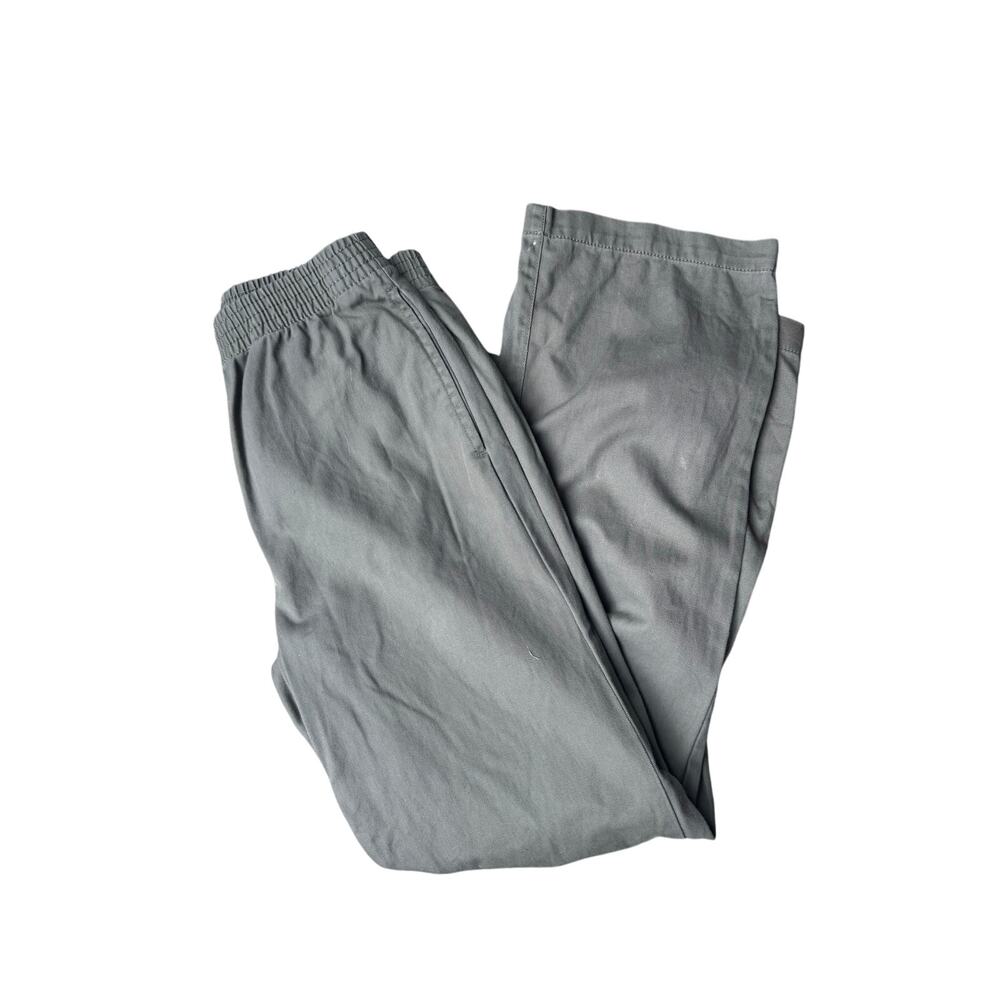 TNA Cropped Elastic-Waist Pants in Slate Gray